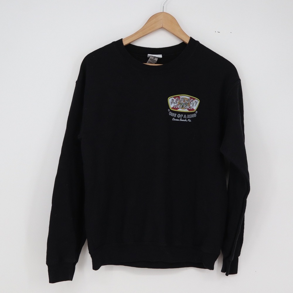 Ron Jon Surf Shop Sweatshirt Unisex S Heavy Blend Black Graphic Cocoa Beach